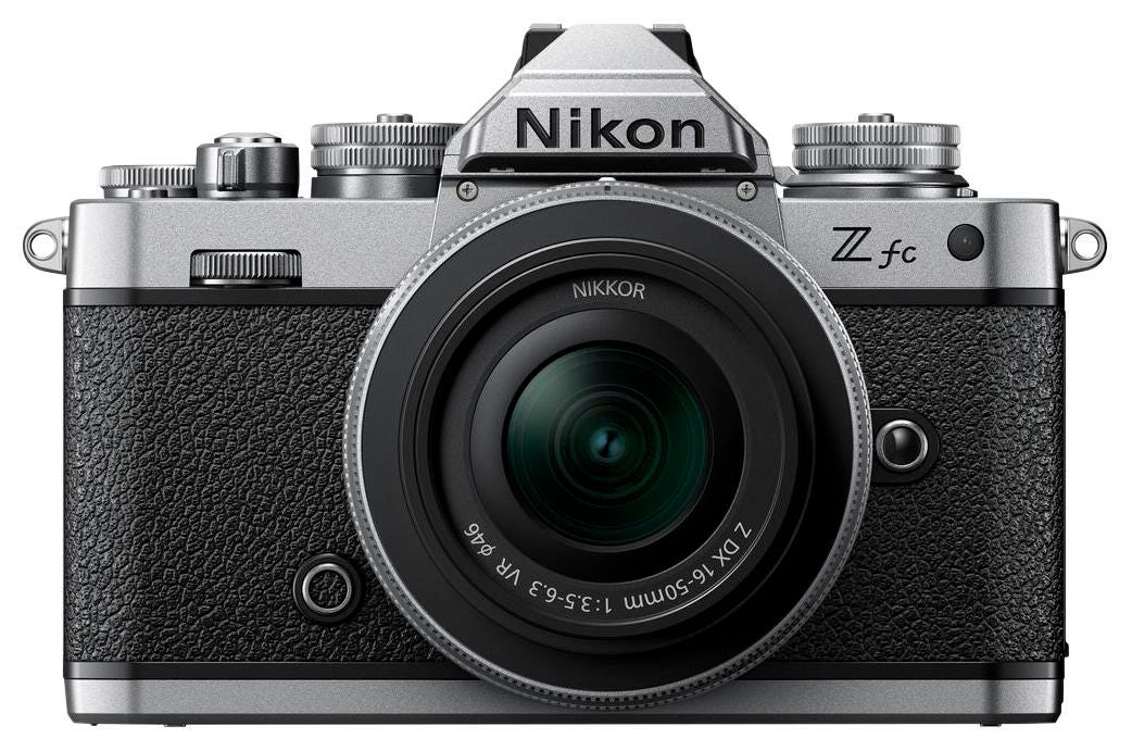 Nikon Z fc Mirrorless Camera Kit, 20.9 Megapixel, Black/Silver, Item Number 2104685